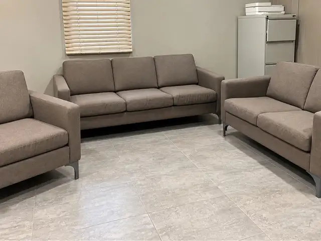 MODERN 3-PIECE LIVING ROOM SET, Long Circular