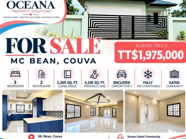 3-bedroom house in Mc Bean Couva for sale, Couva