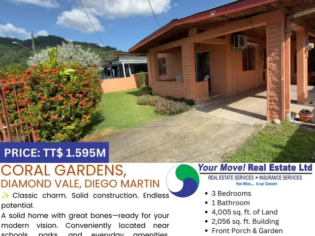 3-bedroom house in Diego Martin for sale, Diamond Vale