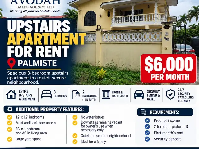 3-bedroom apartment in San Fernando to rent, Palmiste