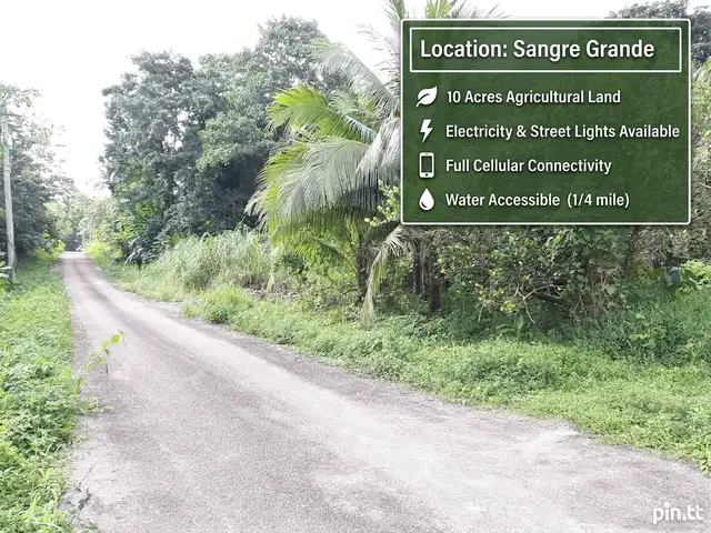 Agricultural land 435600 sq.ft, Sangre Grande