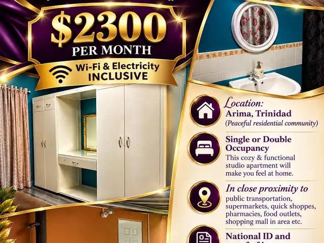1-bedroom apartment in Arima to rent, Arima
