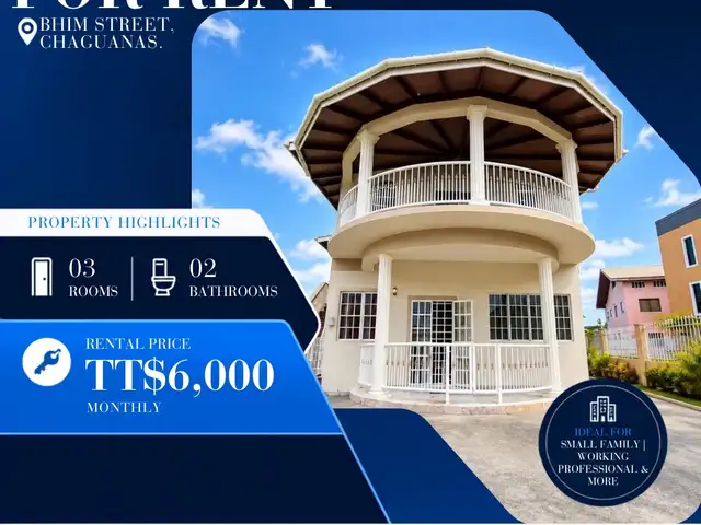 3-bedroom apartment in Chaguanas to rent, Chaguanas