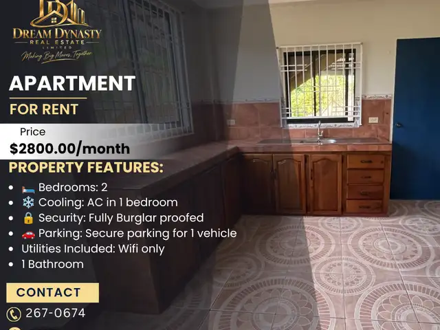2-bedroom apartment in Debe to rent, Debe