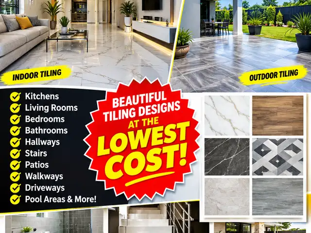 Tiling indoors and outdoors, Chaguanas