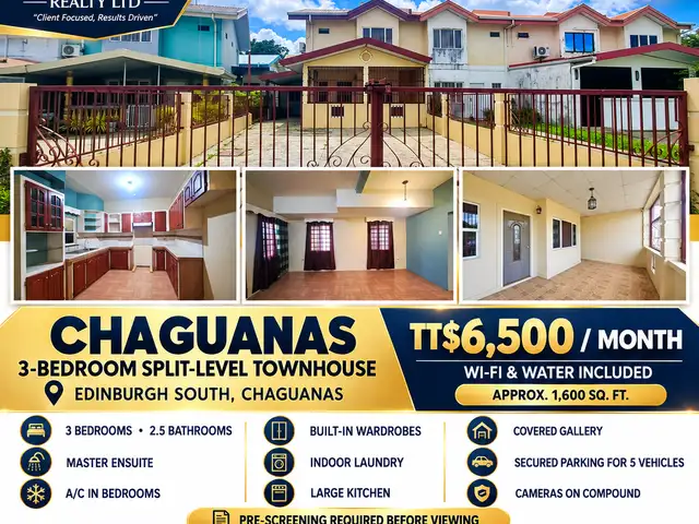 3-bedroom house in Edinburg South, Chaguanas to rent, Chaguanas