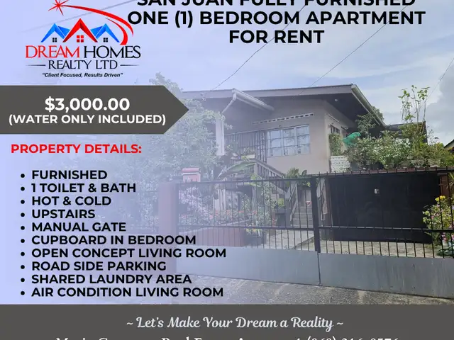 1-bedroom apartment in BAINS AVENUE, SAN JUAN to rent, San Juan