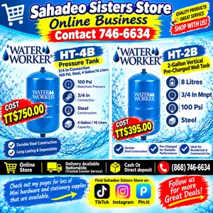 WaterWorker 2g pressure tank, Couva