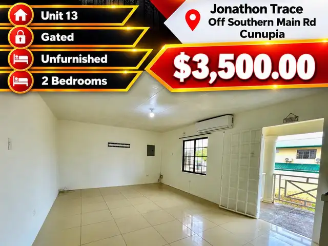 2-bedroom apartment in Cunupia to rent, Cunupia