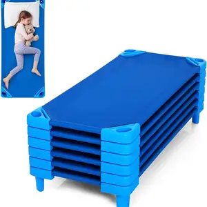 DORTALA Stackable Preschool Nap Cots Set of 6, Diego Martin