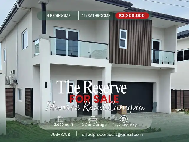 4-bedroom house in Munroe Road, Cunupia for sale, Charlieville