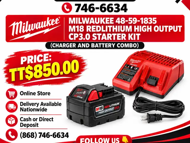 Milwaukee 48-59-1835 M18 REDLITHIUM HIGH OUTPUT CP3.0 Starter Kit, Couva