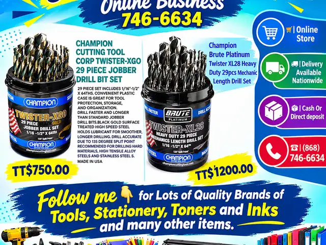 Champion Jobber Drill Bit Set 29pcs, Couva