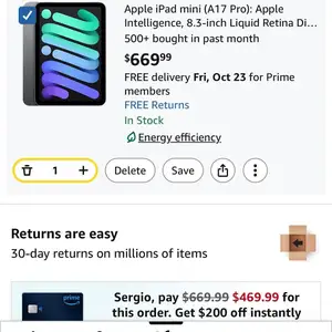 Apple iPad mini A17 Pro 256Gb, Diamond Vale