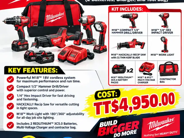 Milwaukee 269524 4 Tool COmbo Kit, Couva