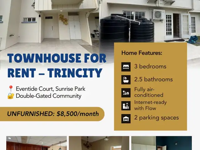 3-bedroom townhouse in Sunrise Park, Trincity to rent, Trincity
