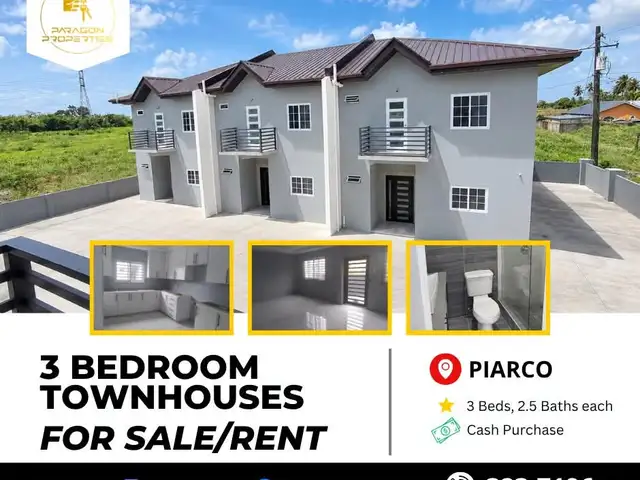 3-bedroom townhouse in Piarco to rent, St. Helena