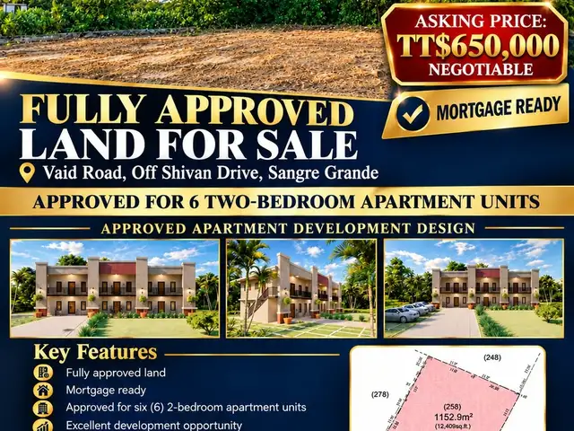 Residential land 12409 sq.ft, Sangre Grande