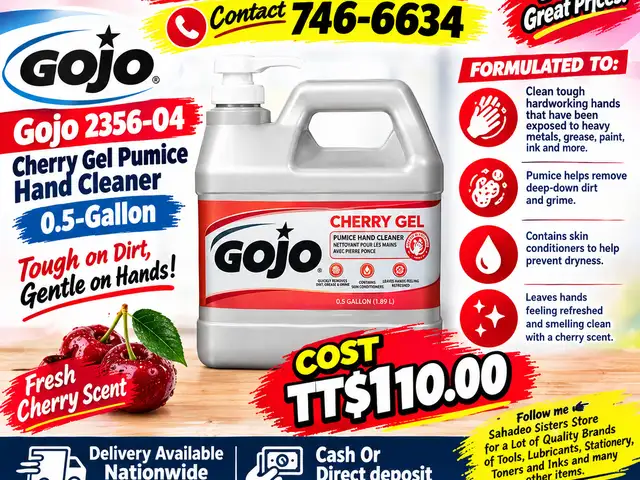 Gojo half gallon Cherry Flavour, Couva