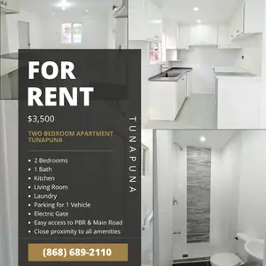 2-bedroom apartment in Tunapuna to rent, Tunapuna