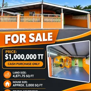 2-bedroom house in COUVA for sale, Couva