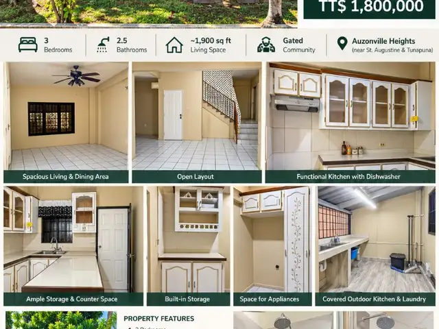3-bedroom townhouse in Auzonville Heights for sale, Tunapuna