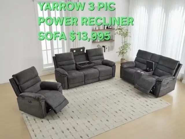 YARROW 3 PIECE SOFA SET, Maraval