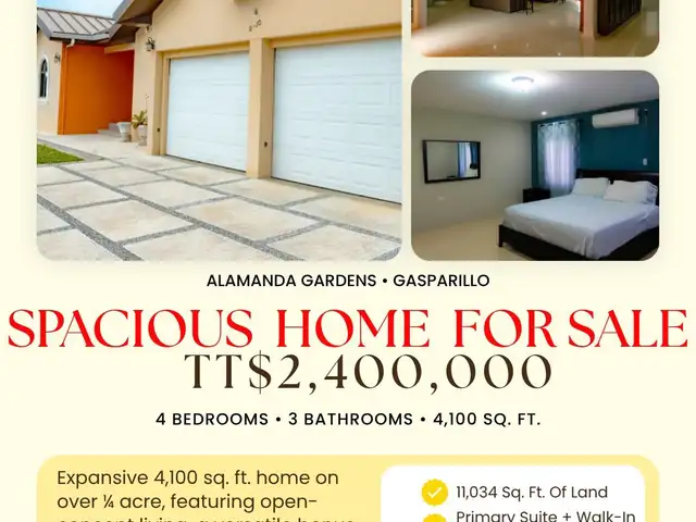 4-bedroom house in Alamanda Gardens for sale, Gasparillo