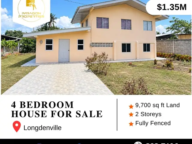4-bedroom house in Chaguanas for sale, Longdenville