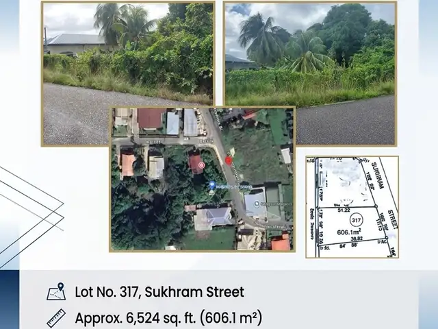 Residential land 6524 sq.ft, Sangre Grande