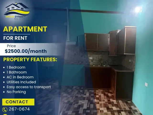 1-bedroom apartment in wellington to rent, Debe