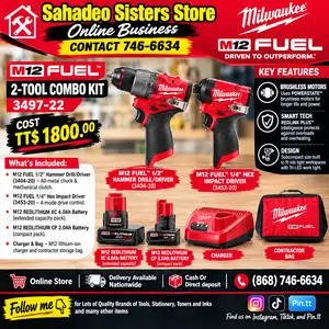 Milwaukee M12 2 Tool Combo Kit 3497 22, Couva