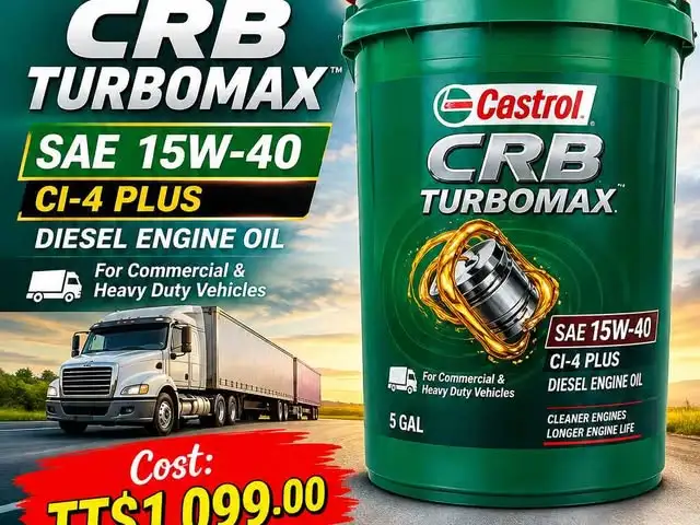 Castrol Turbomax SAE 15W 40 Diesel oil, Couva