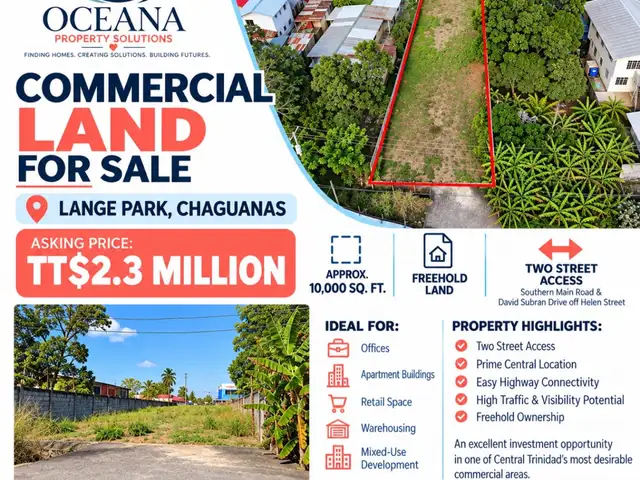 Commercial land 10000 sq.ft, Chaguanas