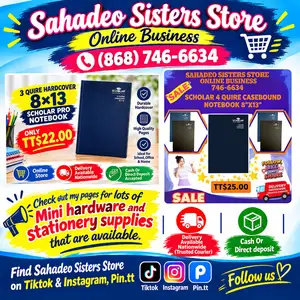 3 and 4 Quire notebooks, Couva