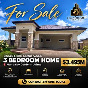 3-bedroom house in Mandalay Gardens for sale, Arima