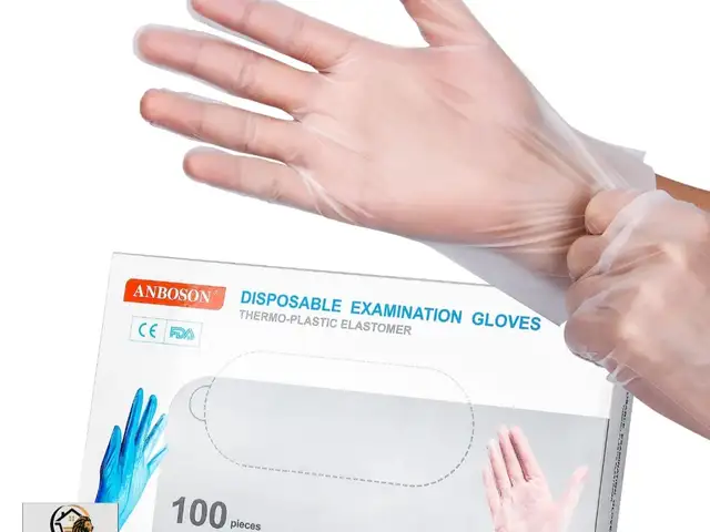 Duro Disposable Gloves made from thermo-plastic elastomer TPE containing 100, Couva