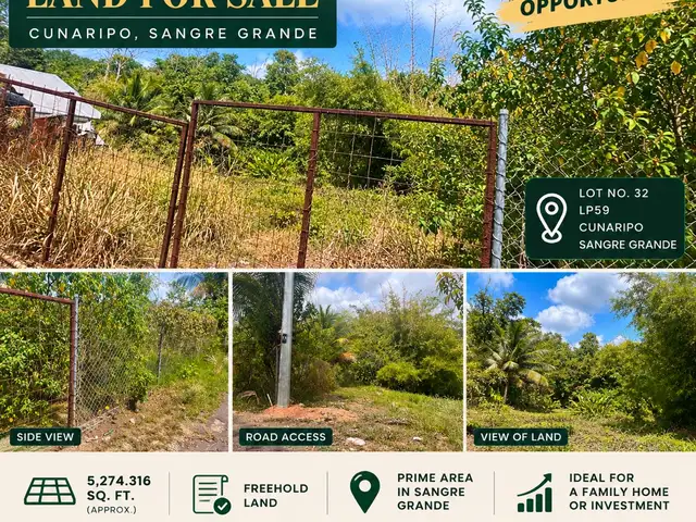 Residential land 5274 sq.ft, Sangre Grande