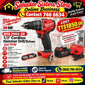 Milwaukee 2904 20 Hammer Drill Tool Only, Couva