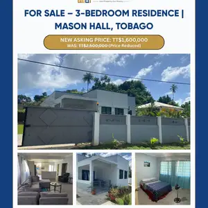 2-bedroom house in Mason Hall, Tobago for sale, Mason Hall