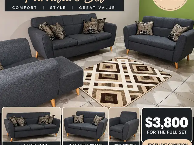 3 Piece Couch Set, D'abadie