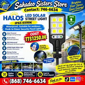 Halos LED Solar Street Light 6500K IP65, Couva