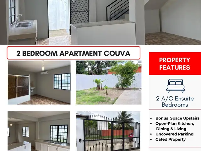 2-bedroom apartment in Couva to rent, Couva