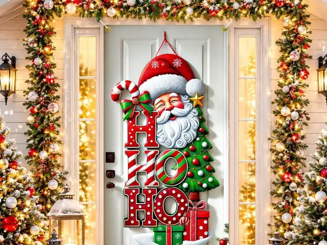 Christmas tapestry backdrop, Charlieville
