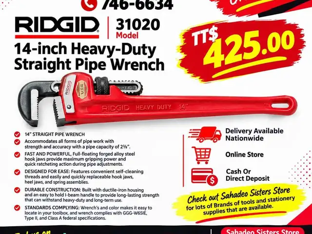 Ridgid 14 inch Pipe Wrench Aluminium, Couva