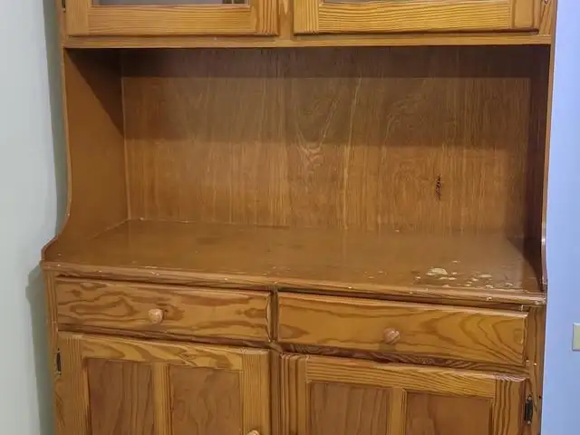 Wooden Kitchen Cabinet, Champs Fleurs