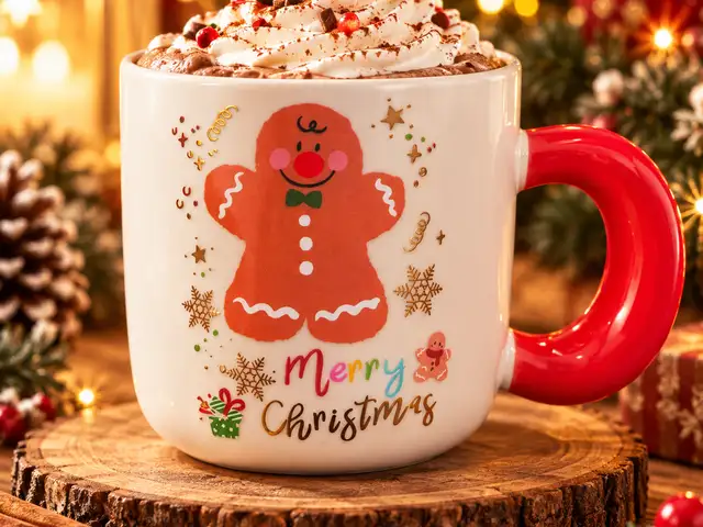 Christmas Mugs Gingerbread Reindeer and Tree 40 TTD, Carapichaima
