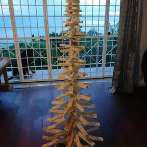 Hand crafted wooden Christmas tree new, St. James