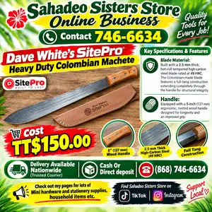 Dave White's SitePro Heavy Duty Colombian Machete WITH Sheath, Couva