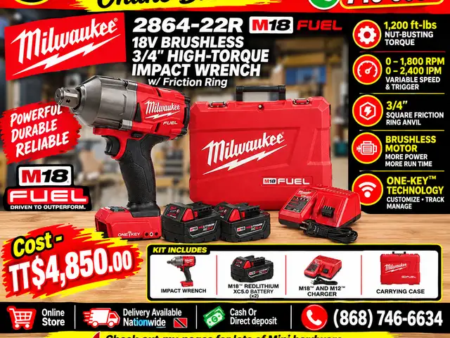 Milwaukee Torque Three Quarter inch M18 286422, Couva
